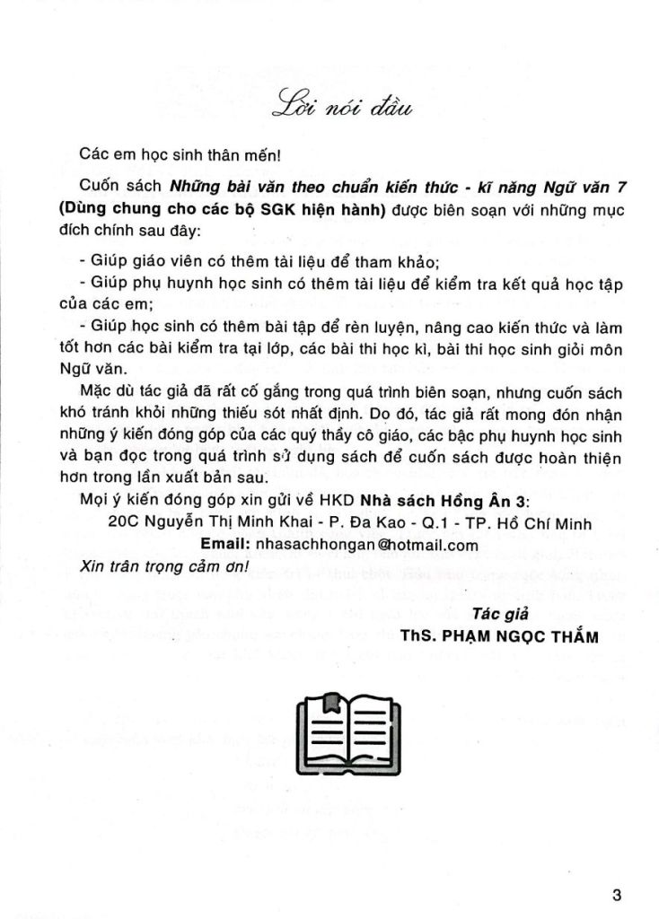 NHỮNG BÀI VĂN THEO CHUẨN KIẾN THỨC - KĨ NĂNG NGỮ VĂN LỚP 7 (Dùng chung cho các bộ SGK hiện hành)